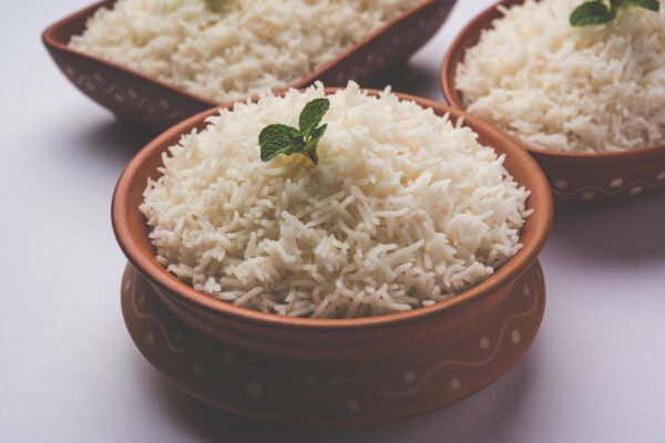 steamed basmati rice