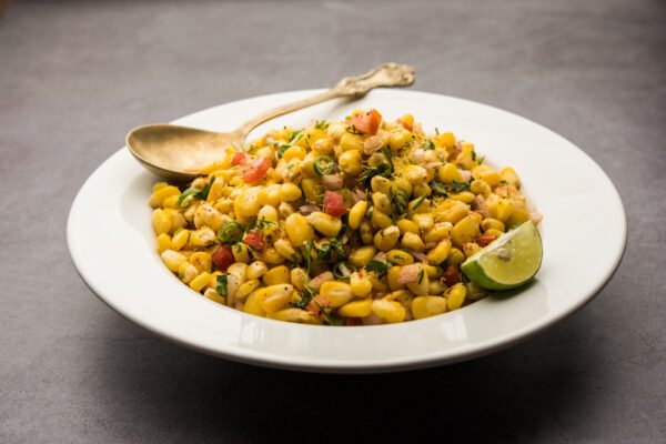 sweet corn papadi chat
